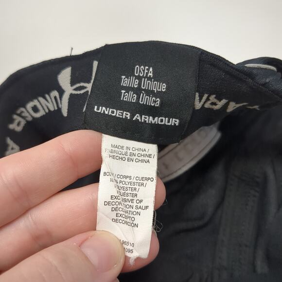 Under Armour Run Coldblack Strapback 5 Panel Cap Black One Size Adjustable - Picture 9 of 9